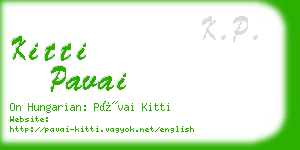 kitti pavai business card